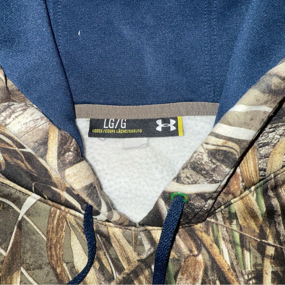 RealTree Max 5 Camouflage Under Armour Hoodie Sweatshirt Men’s Size Large - Picture 4 of 4